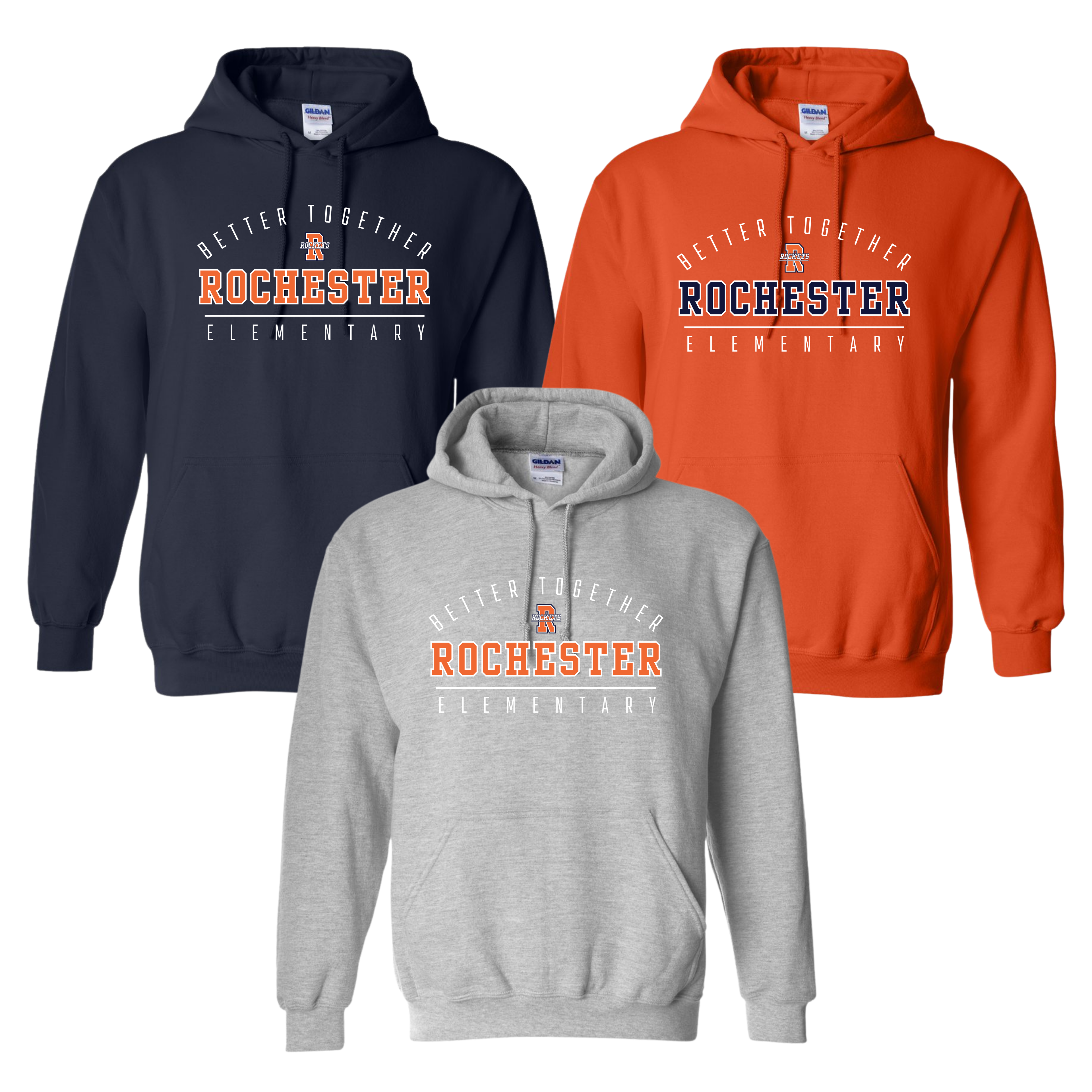 G185- Rochester Elementary Heavy Blend Hooded Sweatshirt
