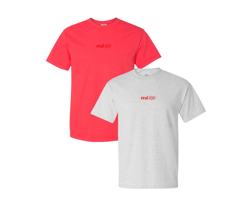 REAL LIFE EMBROIDERED T-SHIRT