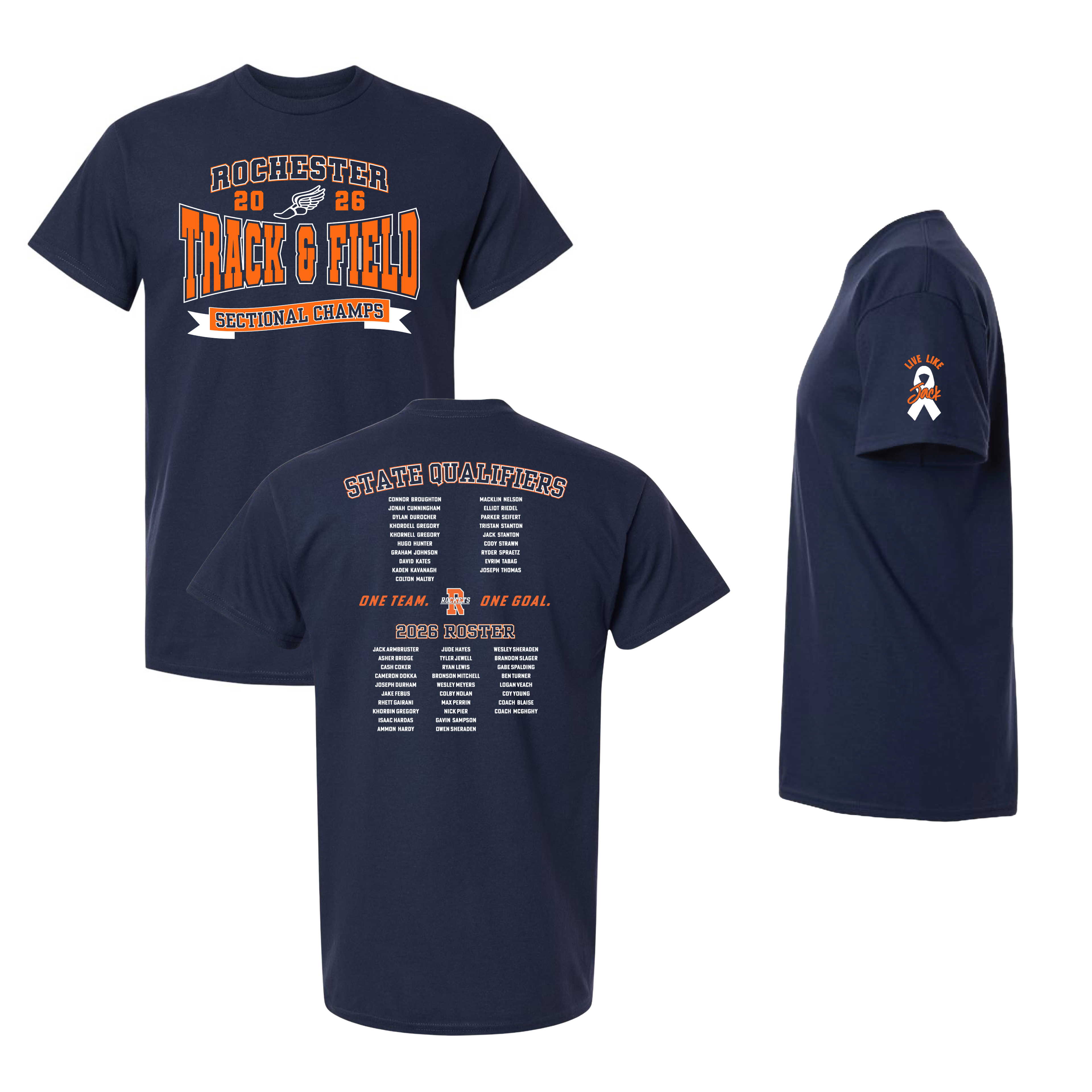 G500-2026 Boys Track Sectional Champs T-Shirt
